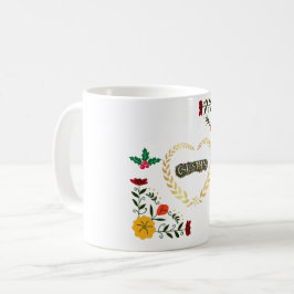 Frohe Weihnachten Stilvolle Ferien Trendy Kaffeetasse