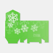 Frohe Weihnachten Stilvolle Green Snowflakes Muste Geschenkschachtel (Ungefaltet)