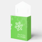Frohe Weihnachten Stilvolle Green Snowflakes Muste Geschenkschachtel (Geöffnet)