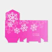 Frohe Weihnachten Stilvolle Pink Snowflakes Muster Geschenkschachtel (Ungefaltet)
