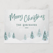 Frohe Weihnachten Stilvolle Rustikale Winterbaum (Vorderseite)