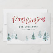 Frohe Weihnachten Stilvolle Rustikale Winterbaum (Vorderseite)