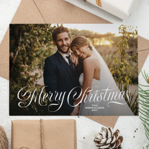 Frohe Weihnachten stilvolle Schrift einfache Foto