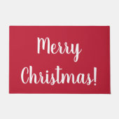 Frohe Weihnachten Stilvolle Skripte Red Fußmatte (Vorderseite)