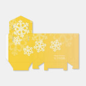 Frohe Weihnachten Stilvolle Yellow Snowflakes Must Geschenkschachtel (Ungefaltet)