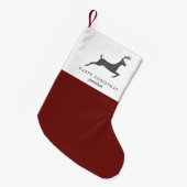 Frohe Weihnachten Stilvolles Hirsch mit dem Namen  Kleiner Weihnachtsstrumpf (Vorderansicht (hängend))