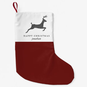 Frohe Weihnachten Stilvolles Hirsch mit dem Namen  Kleiner Weihnachtsstrumpf