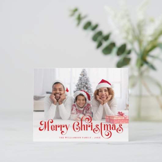 Frohe Weihnachten Stilvolles Lettern Foto (Stehend Vorderseite)