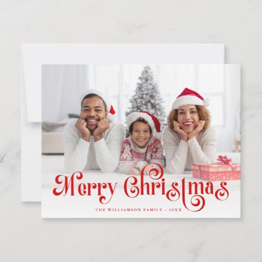 Frohe Weihnachten Stilvolles Lettern Foto (Vorderseite)