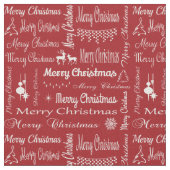 Frohe Weihnachten Stoff (Nahaufnahme)