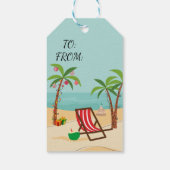 Frohe Weihnachten Strand Geschenkanhänger (Rückseite)