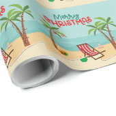 Frohe Weihnachten Strand Geschenkpapier (Rolleneckpunkt)