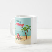 Frohe Weihnachten Strand Kaffeetasse (Vorderseite Links)
