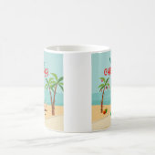 Frohe Weihnachten Strand Kaffeetasse (Mittel)