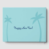 Frohe Weihnachten Strand Santa Fun Persönlich Gästebuch (Rückseite)