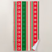 Frohe Weihnachten Strandtuch (Vorderseite)