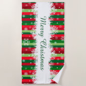 Frohe Weihnachten Strandtuch (Vorderseite)