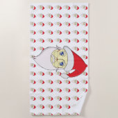 Frohe Weihnachten Strandtuch (Vorderseite)