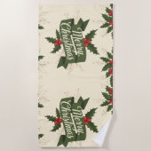 Frohe Weihnachten Strandtuch (Vorderseite)