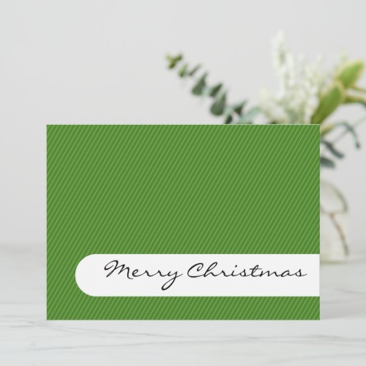 Frohe Weihnachten - Streifen - Grüße Karte (Stehend Vorderseite)