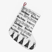 Frohe Weihnachten Strumpf, Großer Weihnachtsstrumpf (Vorderansicht (hängend))