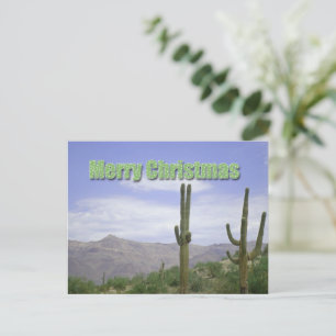 Frohe Weihnachten Südwestlandschaft mit Saguaros