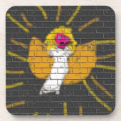 Frohe Weihnachten Sun Moon Angel, Kunst von Kinder Getränkeuntersetzer (Vorderseite)