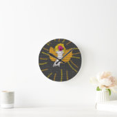 Frohe Weihnachten Sun Moon Angel, Kunst von Kinder Runde Wanduhr (Zuhause)