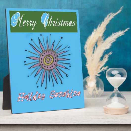 Frohe Weihnachten Sunshine Holiday.png Fotoplatte (Seite)