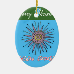 Frohe Weihnachten Sunshine Holiday.png Keramik Ornament