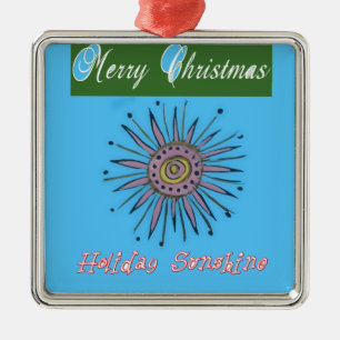 Frohe Weihnachten Sunshine Holiday.png Ornament Aus Metall