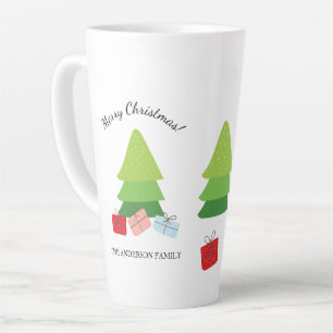 Frohe Weihnachten Süße Farbige Illustration Milchtasse