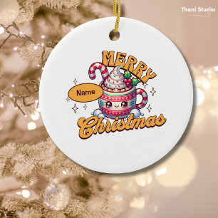 Frohe Weihnachten Süße Heiße Schokolade Tasse Fami Keramik Ornament