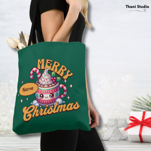 Frohe Weihnachten Süße Heiße Schokolade Tasse Fami Tasche