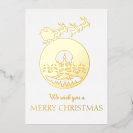 Frohe Weihnachten Süße individuelle Santa-Schlitte Folieneinladung