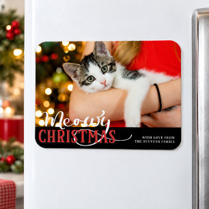 Frohe Weihnachten Süße Katze Fügen Sie Ihr Eigenes Magnet