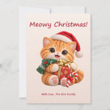Frohe Weihnachten Süße Katzen Feiertagskarte