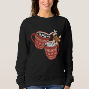 Frohe Weihnachten Süße Rentiere Familie Weihnachte Sweatshirt