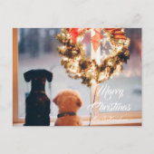 Frohe Weihnachten süßen Moment mit Hunde Postkarte (Vorderseite)