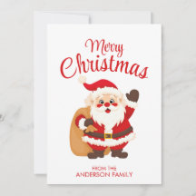 Frohe Weihnachten Süßer Cartoon-Weihnachtsmann Ein