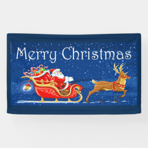 Frohe Weihnachten Süßer Weihnachtsmann Cartoon Banner