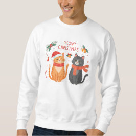 Frohe Weihnachten – Süßes Lustiges Katzen-Feiertag Sweatshirt
