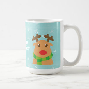 Frohe Weihnachten - Süßes Rentier mit roter Nase Kaffeetasse