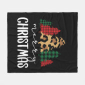Frohe Weihnachten Svg Leopard Tree Fleecedecke (Vorderseite (Horizontal))