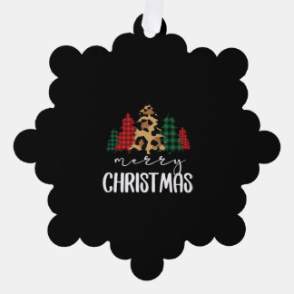 Frohe Weihnachten Svg Leopard Tree Ornament Karte