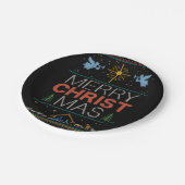 Frohe Weihnachten Sweater Religiöse Geburt Pappteller (Schrägansicht)