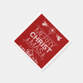 Frohe Weihnachten Sweater Religious Christ Red Serviette (Ecke)