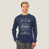 Frohe Weihnachten Sweater Religious Christ Tri-Blend Shirt (Volle Vorderseite)
