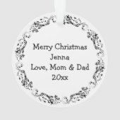 Frohe Weihnachten Sweet Butterfly Holiday Keepake Ornament (Rückseite)