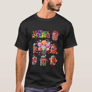 Frohe Weihnachten Sweet Candy Canes Long Sleeve T-Shirt